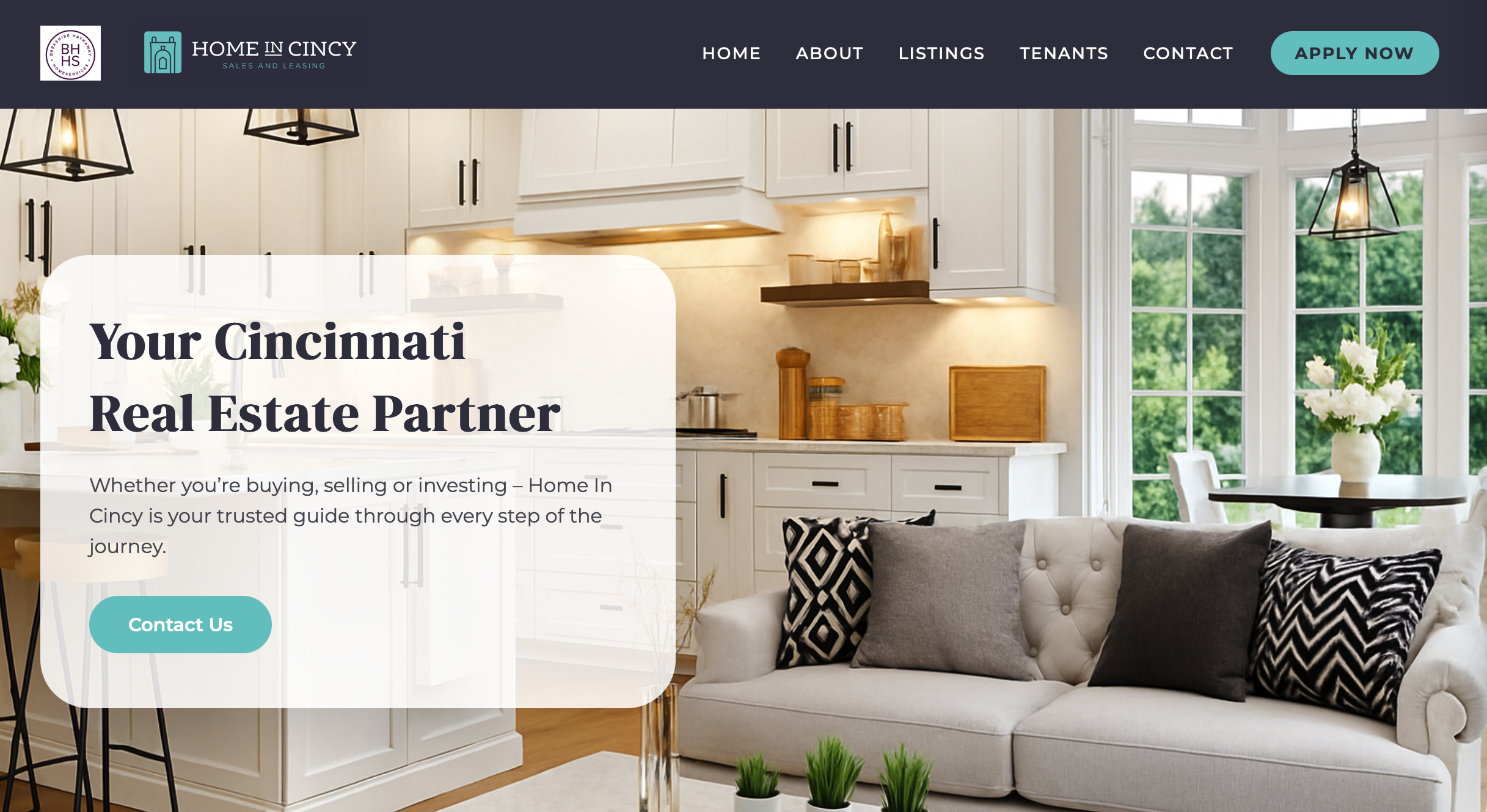 Home in Cincy website homepage